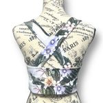 EleVen Venus Williams L Tropicana Floral Sports Bra Crossback Stretch NWT White Size L Photo 7