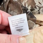 Sue Wong Women's Laced Cap Sleeve Sheath Cocktail Party Dress Gold Size 4 Photo 8