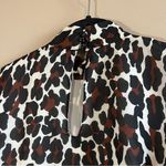 Trina Turk ✨  Women’s Cheetah High Neck Long Sleeve Silk Top XS Photo 4