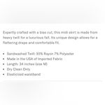 Karen Kane  burgundy wine  bias cut midi skirt. Elastic waistband.Size Medium NWT Photo 3