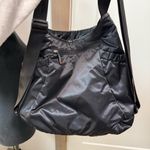 Keen  Black Satin Diaper Bag Baby Bag Shoulder Backpack Hybrid Large Tote Purse Photo 2