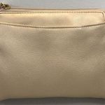 Jacqueline Ferrari Cream/Gold Leather Small Shoulder Handbag Bag Purse READ Photo 0
