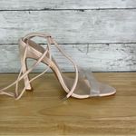 Schutz  Jessie Vinyl & Nappa Leather Sandal Nude Size 7.5 Photo 4