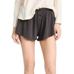 The Great Black Ruffle Lace Trim Elastic Waist Cotton Sleepwear Tap Shorts Sze 0 Photo 0