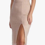 Dress the Population NEW Zahra Lace Front Slit Midi Dress Blush Size XS Photo 0