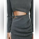 ZARA  NWT gray mini dress with cutout Photo 3