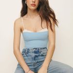 Reformation Melanie Top in Light Blue Photo 0
