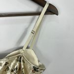 Haute Monde  Crop Top Womens Large Cream Velvet Floral Bustier Coquette Festival Photo 4