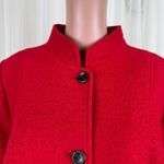 Talbots Women's  Plus Mid Length Boucle Wool Blend Coat Jacket Sz 14W Bright Red Photo 5