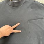 Nap Women’s Loungewear Terry Cropped Boxy Sweatshirt Mock Neck in Black L Size L Photo 15