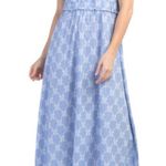Sail To Sable  Flutter Sleeve Bow Printed Maxi Dress size M Photo 0