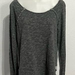 Free People  Beach Gray Knit Long Sleeve Top One Size Photo 0