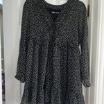 ZARA  Polka Dot Black Dress Photo 0