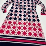 Eliza J  Abstract Dress Size 4 Pink Navy White Photo 10