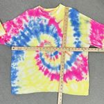 Crown & Ivy  Neon Tie Dye Oversized Sweater Yellow Pink Blue Large Lightweight Photo 10