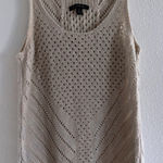 American Eagle Vest Womens Medium Cream Crochet Beachy Coastal Quiet Luxury Photo 0