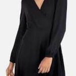 EXPRESS Mini Black dress Open Back V Neck Twirl Skater Skirt Medium M Photo 0