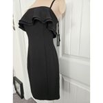 Karl Lagerfeld Little Black Dress Ruffle Top Adjustable Straps Size 4 Photo 2