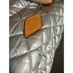 MZ Wallace Parker Metallic Silver Quilted Nylon Crossbody Bag Purse Photo 12