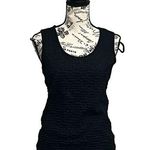 Croft & Barrow croft barrow Black Popcorn grunge moto biker Semi Sheer Blouse S Goth Y2k Retro Photo 0