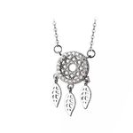 Sterling Silver 925  Dream Catcher Pendant Necklace Photo 0