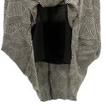 Greylin Anthropologie Black White Rope Belt High-Low 100% Silk Mini Dress M Pockets Photo 5