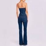 SER.O.YA Free People Women’s April Strapless Denim Flared DeepSea Blue Jumpsuit Size M Photo 4
