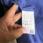 Hugo Boss BOSS ‎ Blue Stretch Silk Long Sleeve V-Neck Blouse Photo 2