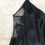 Victoria's Secret  Vtg Black Sheer Slip Dress Beaded Sequin‎ Dark Fairy Whimsigoth Photo 3