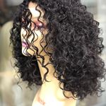 Black curly lacefront wig Photo 4