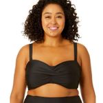 Time & Tru Swimsuit Bikini set top 1X bottom XL swimwear set white black Photo 4