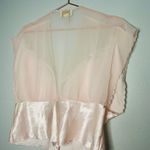 Victoria's Secret Vintage Victoria’s Secret Gold Label Floral Satin Sheer Button Front Top size SP Photo 6