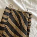 NILI LOTAN Jenna Pants Tiger Print Straight Leg Low Rise Size 2 or 27 Tan Photo 7