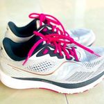 Saucony  women’s 7.5 Ride 14 PwrRun Gray Pink Sneakers S10651-55 Photo 0