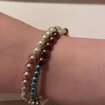 Women’s Stretchy Spiral Bracelet Faux Pearl Beaded / Rhinestone Multi Color Photo 3