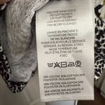 Maeve Anthropologie  Leopard Print Scoop Neck Peplum Top Black White Size Small Photo 6