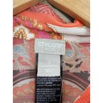 Chico's  Travelers Shirt Jacket Womens XL‎ 3 Light Papaya Coral Printed Mesh Photo 1