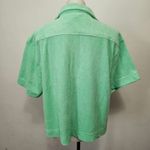 Fabletics  Tropical Water Island Terry Boxy Button Up Size Medium Photo 4