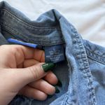 Disney Vintage 90s Pooh Eeyore Embroidered Denim Jean Blouse Tank Womens Large Photo 7