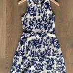 BCBGMAXAZRIA Cassandra Embroidered Knit Sleeveless A-line Dress Cobalt Size XS Photo 0