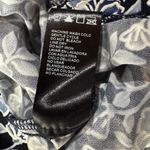 Perceptions NY SZ 8 A-Line Midi Dress Floral Cap Sleeve Empire Waist V-Neck Blue Photo 9