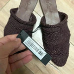 NWT MES DEMOISELLES Mules Textile Fibers Leather Sz 38 (6) Brown Photo 4
