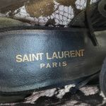 Saint Laurent Jane black suede and lace open toe lace-up booties size IT 37 Photo 9