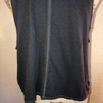 Free People We the Free Distressed Navy Tank Top with Stars & Raw Edge Sz Large Photo 7