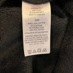 Eddie Bauer  Lounge Fleece Robe Black SZ S/M Belted Hooded Pockets Hoodie Cozy Photo 7