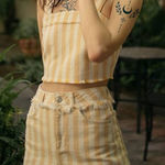 None Denim Striped Set Photo 0