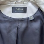 Dana Buchman  Black Leather Jacket Size 10 Button Front Accent Stitching Photo 5