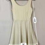DNA Couture Women’s Casual Sleeveless Mini Skater Dress Cream NWOT Cute Girly Blue Photo 4
