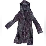 BCBG Maxazria Cardigan Sweater‎ Womens S Multicolor  Hooded Alpaca  Mohair Knit Photo 0