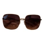 Reaction Kenneth Cole Square Sunglasses Rose Gold Tone Brown Gradient Lens Photo 2